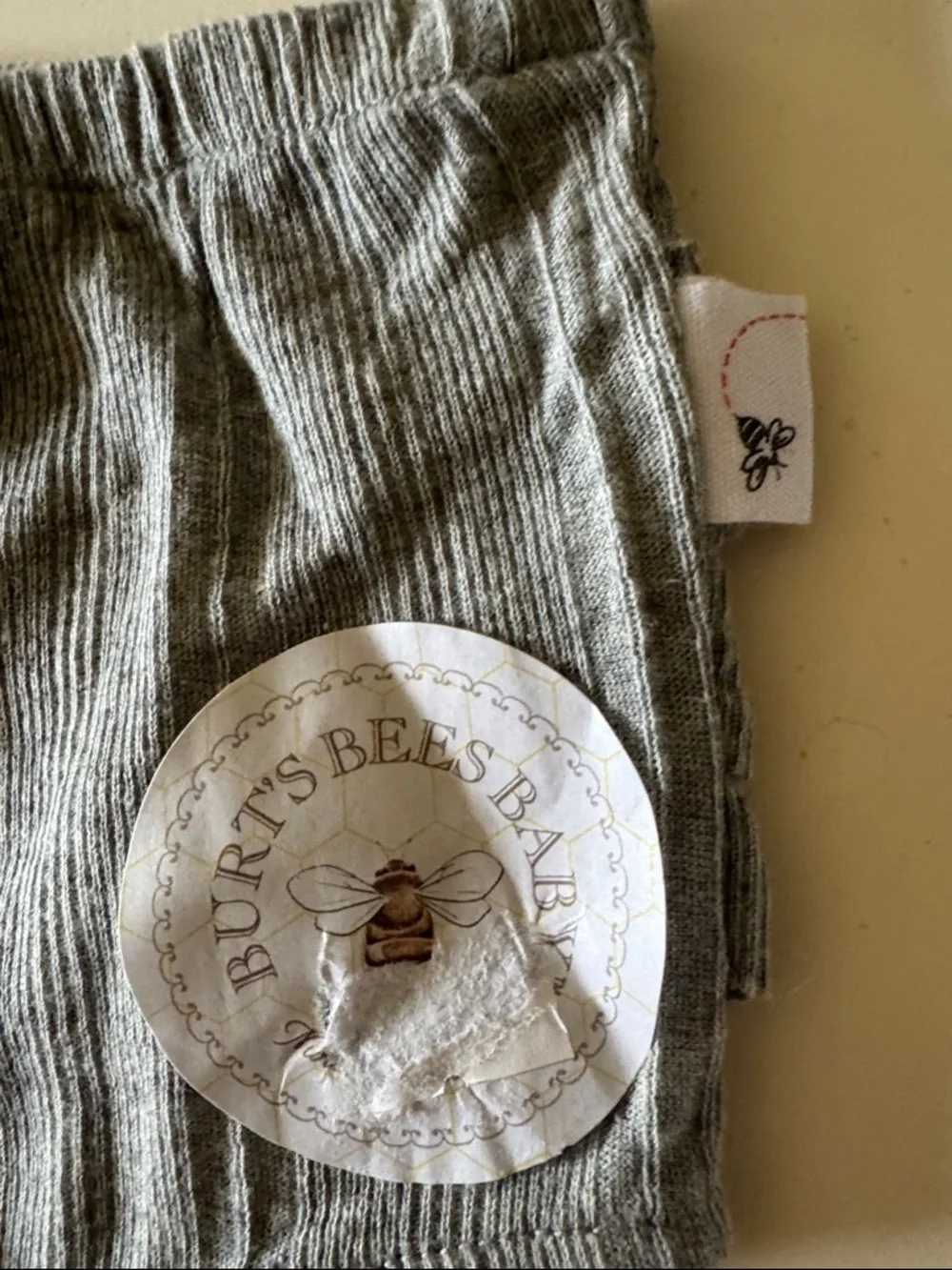 Burt’s Bees 🐝 Organic Cotton Kids Ruffled Training Pants - Gray - 24 months NWT